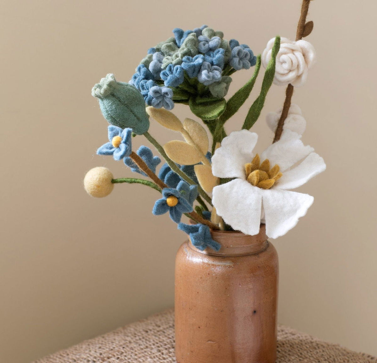 Blumenstrauß Pramila – Filzblumen für die Vase