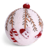 White Christmas Bauble with Ornaments