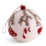 White Christmas Bauble with Ornaments