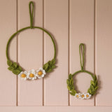 <tc>krans – Hvide Blomster – 10 cm Diameter</tc>