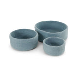 Felt Bowls – Set of 3 – Light Blue