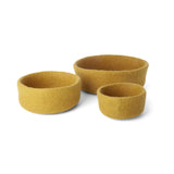 Filzschalen – 3er-Set – Gelb