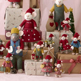 Mini White Girly Mouse with Knitted Dress