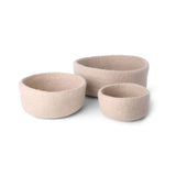 Felt Bowls – Set of 3 – Beige