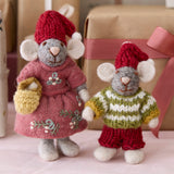 Mini Grey Boy Mouse with Sweater