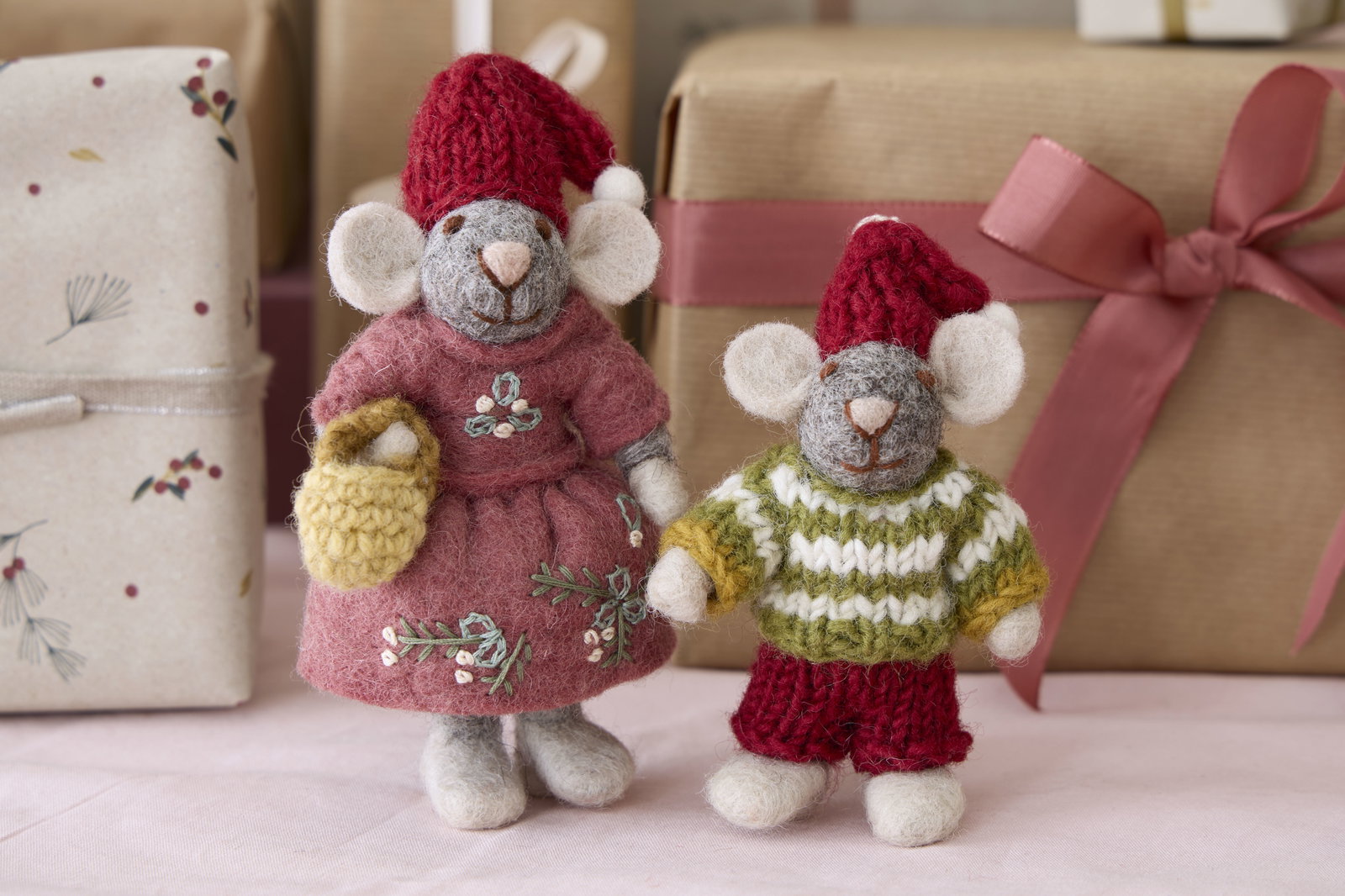 Mini Grey Boy Mouse with Sweater