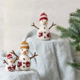 Snowman Christmas Tree Decoration with Red Hat & Mittens