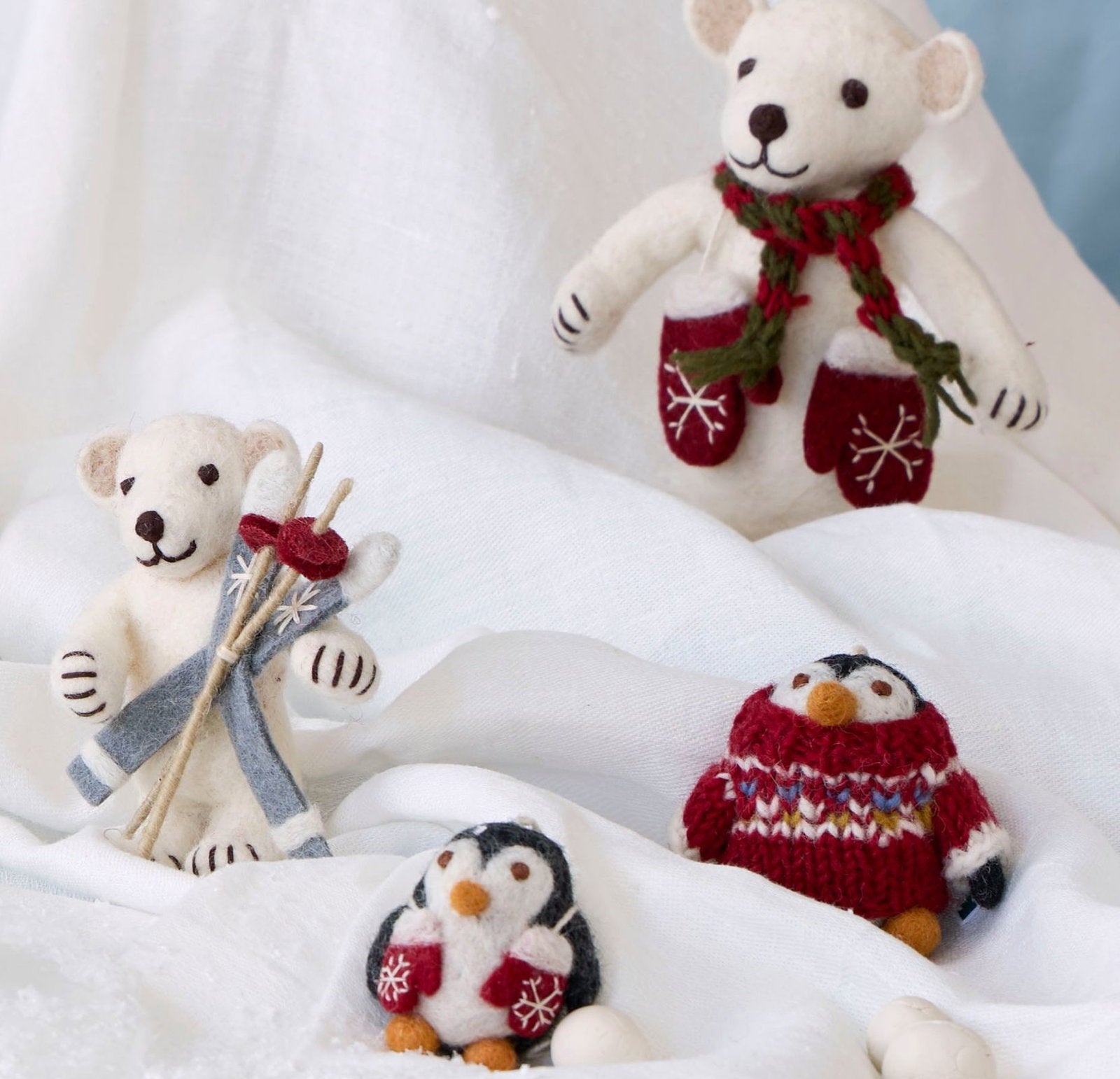 Penguin with Sweater Christmas Tree Ornament