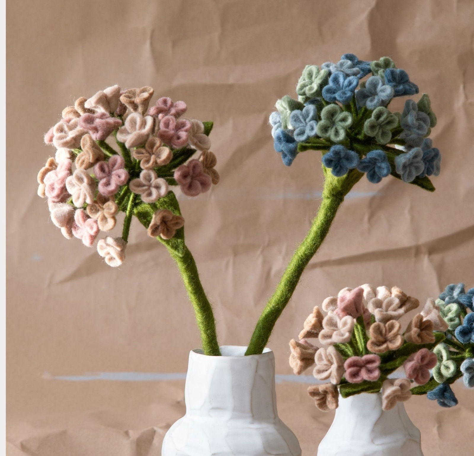 Decorative Hydrangea Branch – Pale Pink – 40 cm
