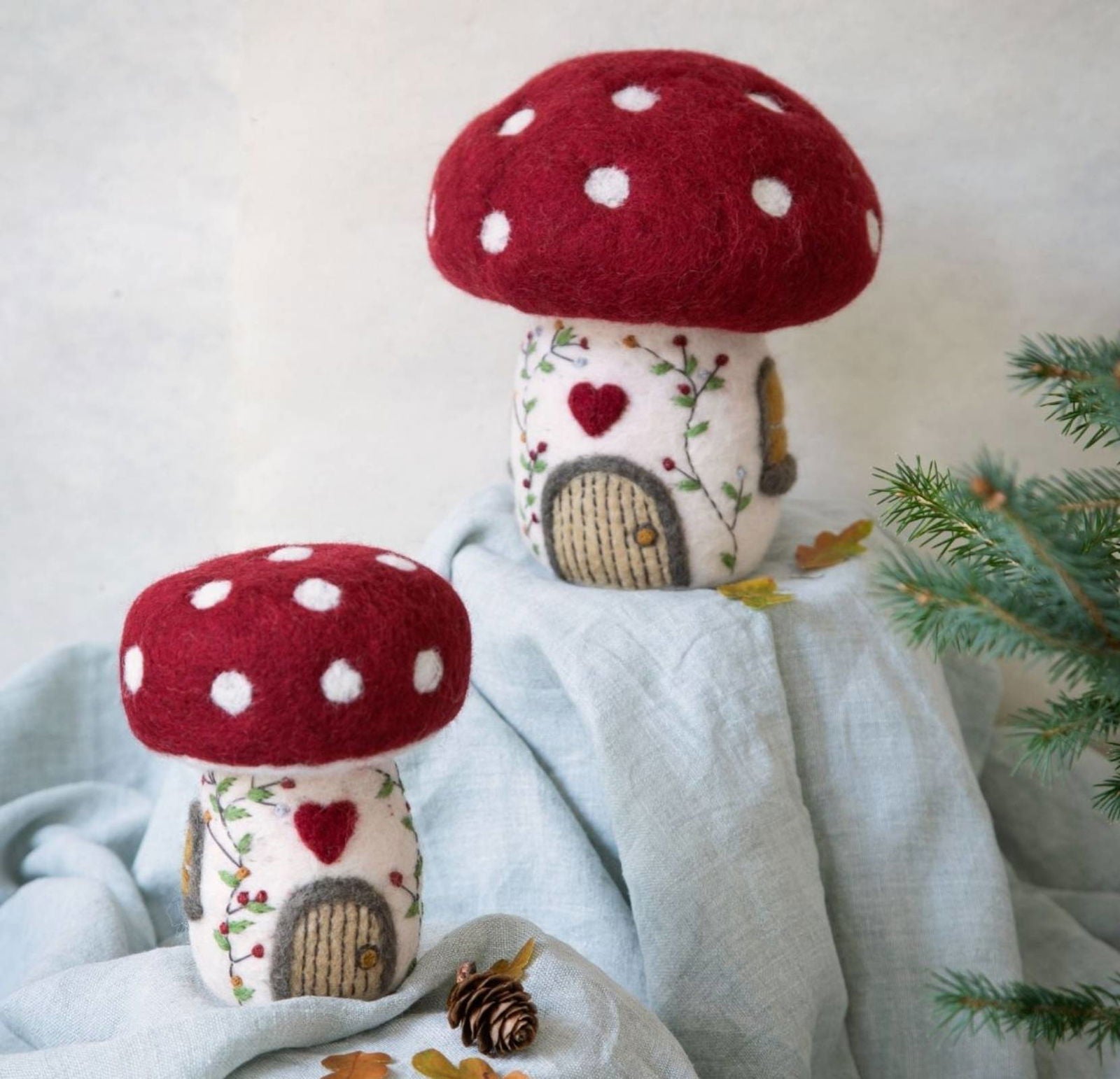 Large Felt Mushroom House Decoration