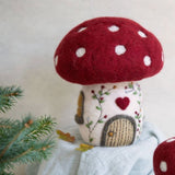 Large Felt Mushroom House Decoration