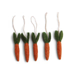 Felt Carrot Hanging Decorations – Set of 5