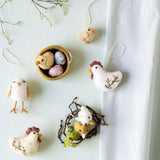 Easter Nest Decoration with Eggs & Chicken