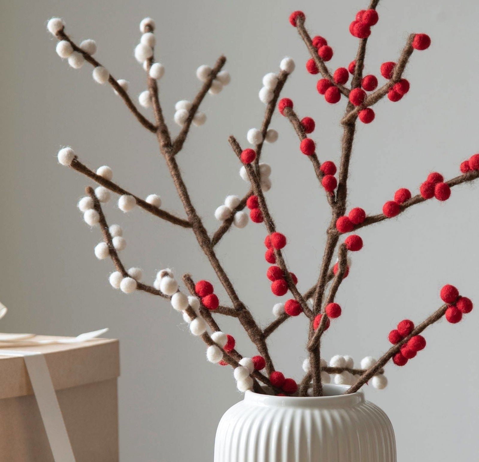 Decorative Branch with Red Berries