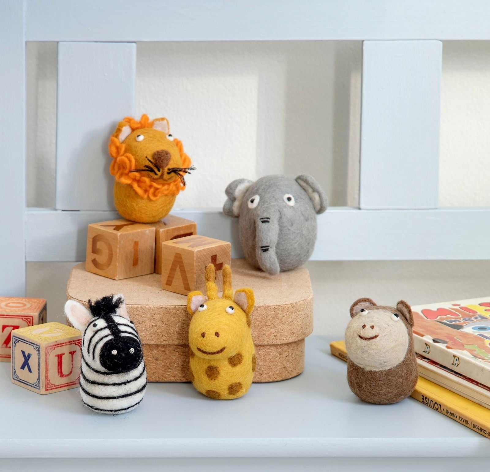 Felt Safari Animal Figures – Set of 5