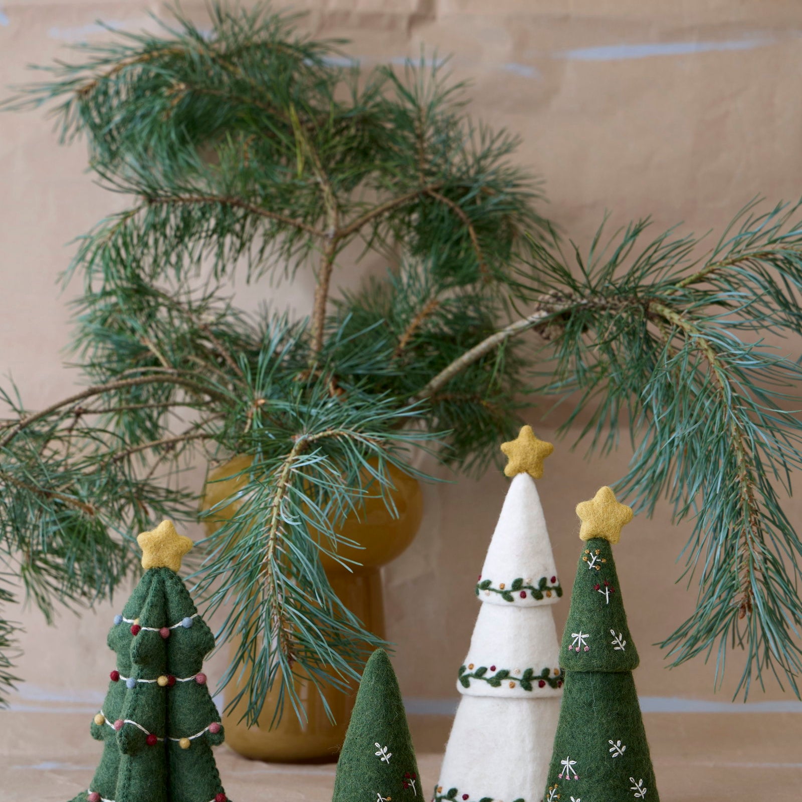Small Christmas Tree with Garland