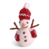 Snowman with Mittens Christmas Tree Ornament