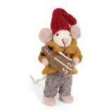 Lille hvid julemus med violin