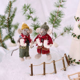Small Grey Girly Mouse with Ice Skates