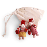 Small White Gry & Sif Mice with Hearts