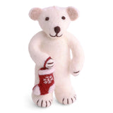Kleiner Eisbär mit Strumpf