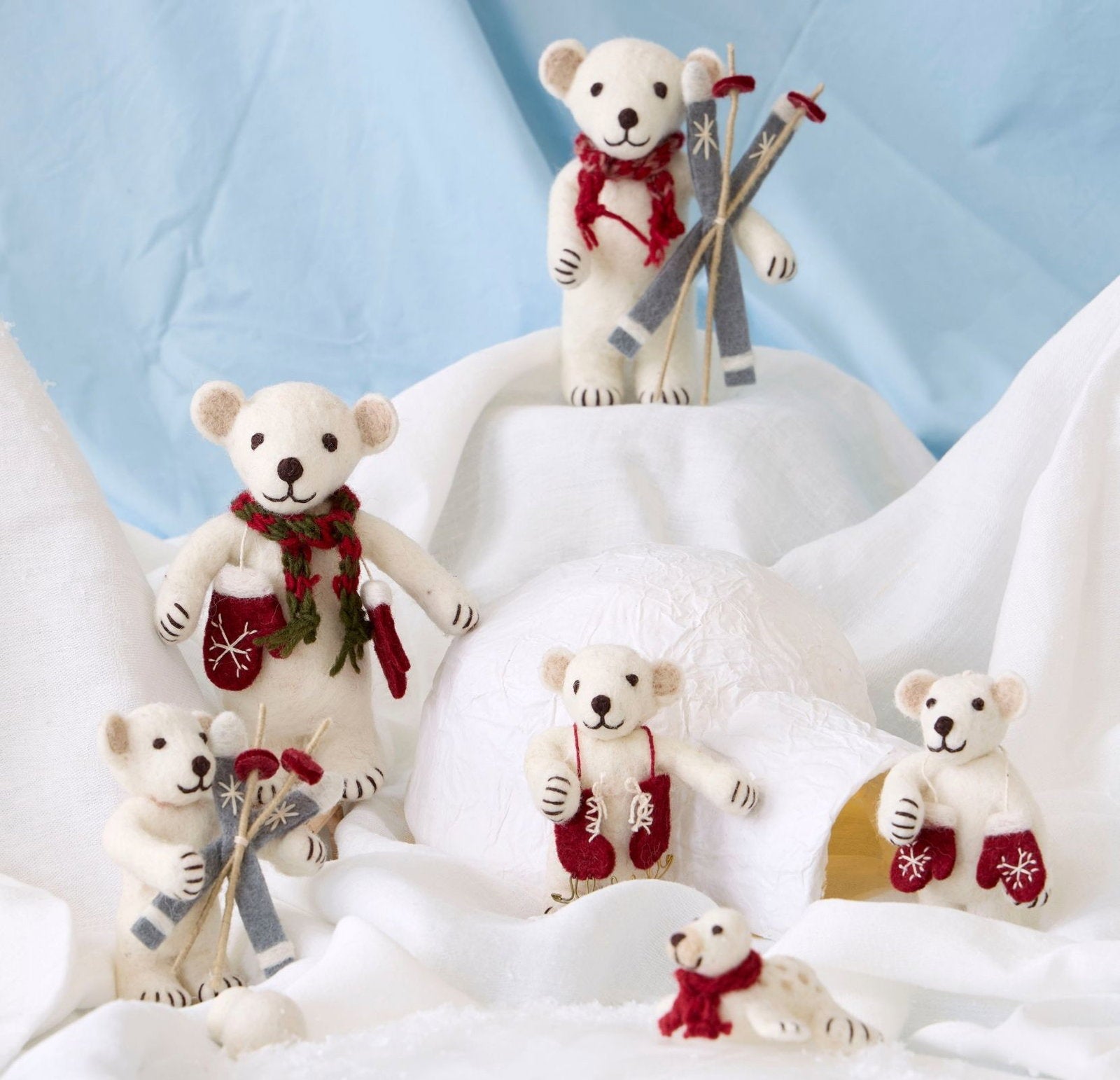 Small Polar Bear with Stocking