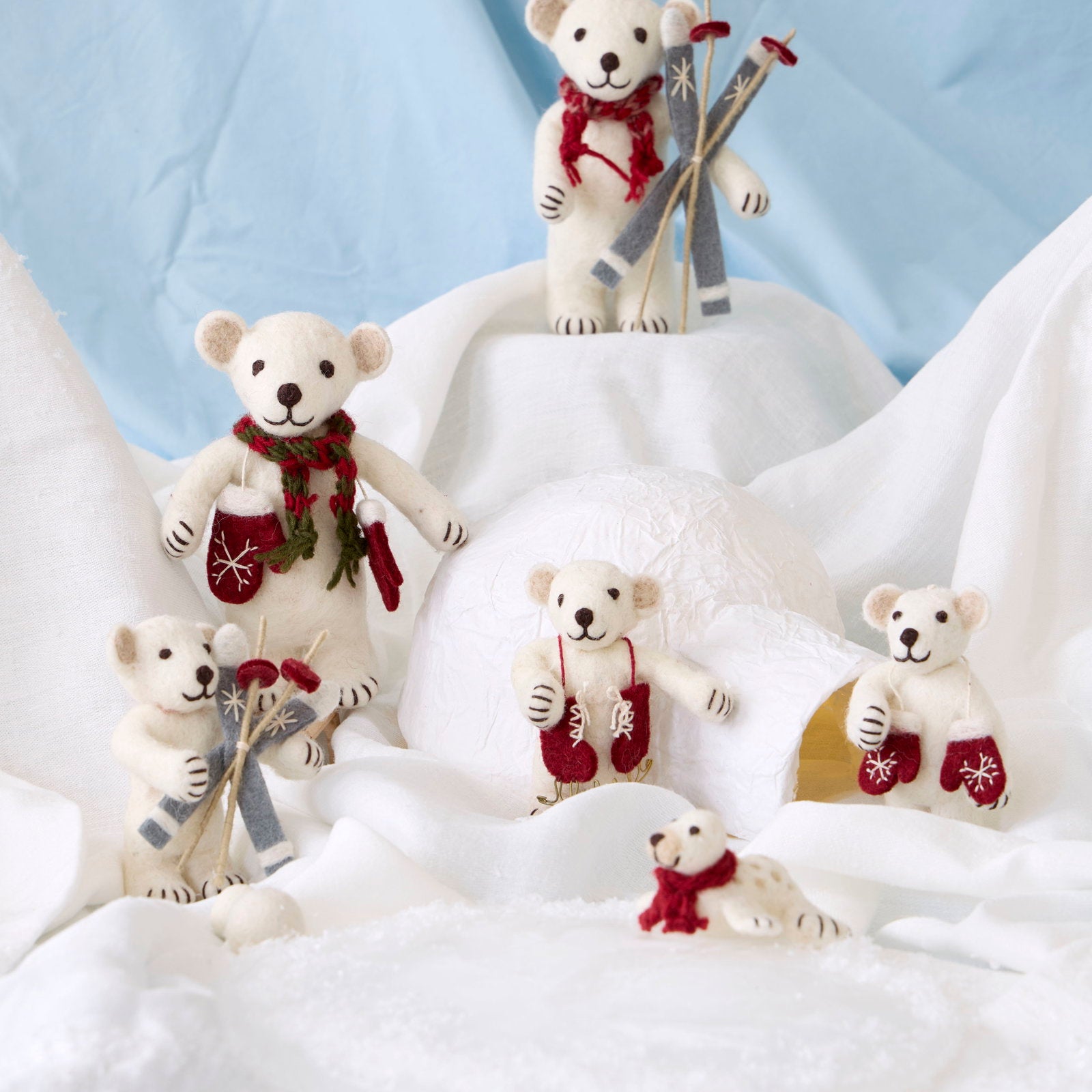 Small Polar Bear with Mittens
