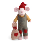 Medium White Boy Mouse with Gift Bag