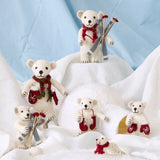 Medium Polar Bear with Skis