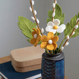 Yellow Felt Anemones – Set of 3