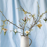 Daffodil Easter Decorations – Light Pink, White & Yellow – Set of 3