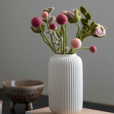 Filtblomster – Sæt af 3 – Støvet Rosa