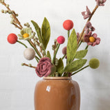 Filzblumen – 3er-Set – Rouge