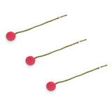 Filzblumen – 3er-Set – Melone