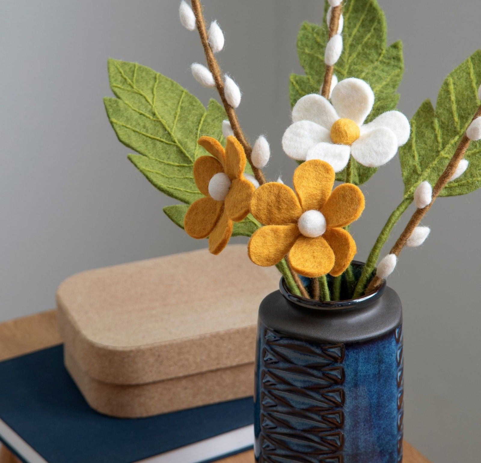 White Felt Anemones – Set of 3