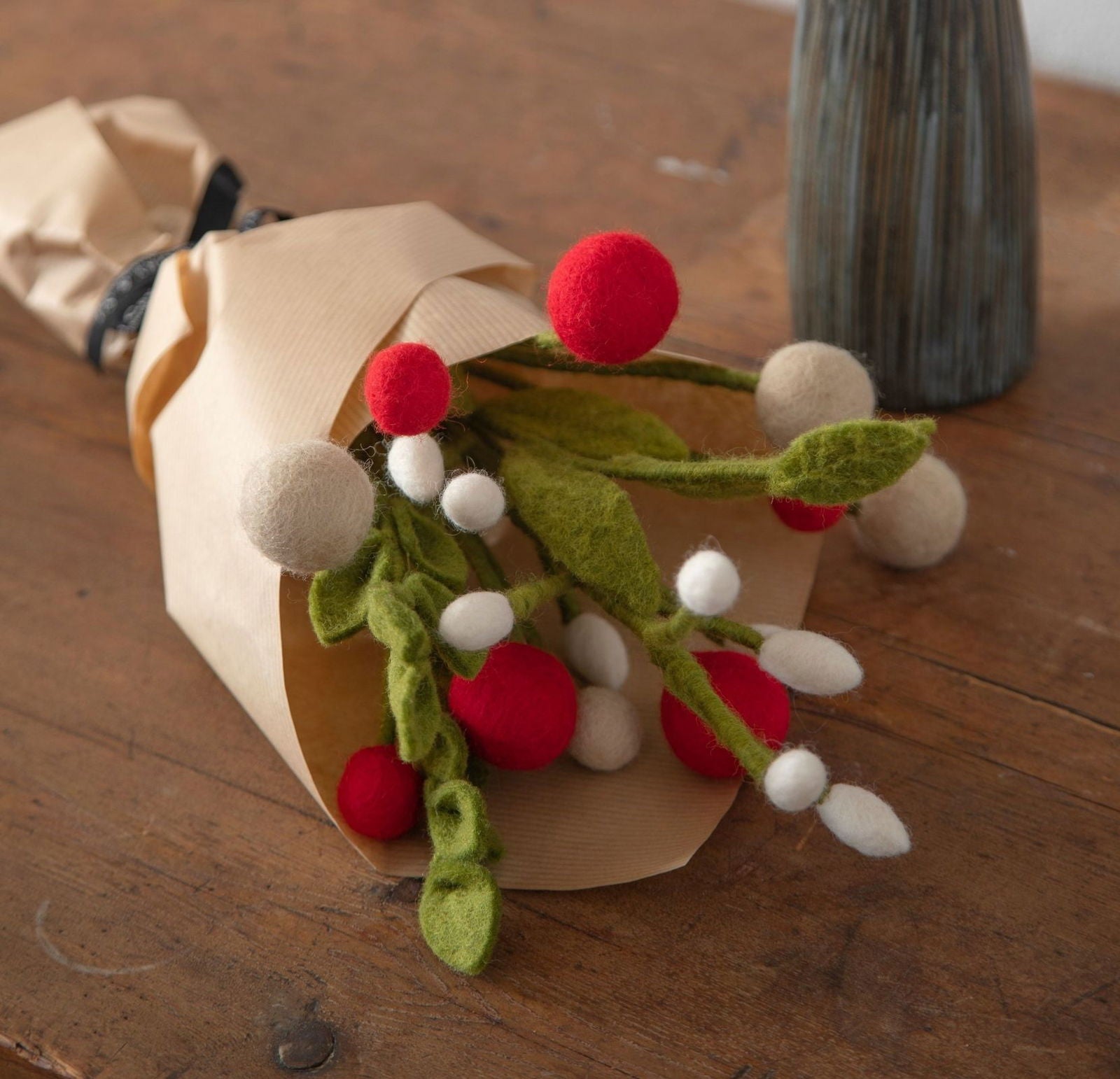 Filtblomster – Sæt af 3 – Hvide
