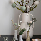 Filzblumen – 3er-Set – Weiß