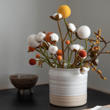 Felt Flowers – Rust Red, Orange & Brown Orange – Set of 3