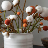 Felt Flowers – Rust Red, Orange & Brown Orange – Set of 3
