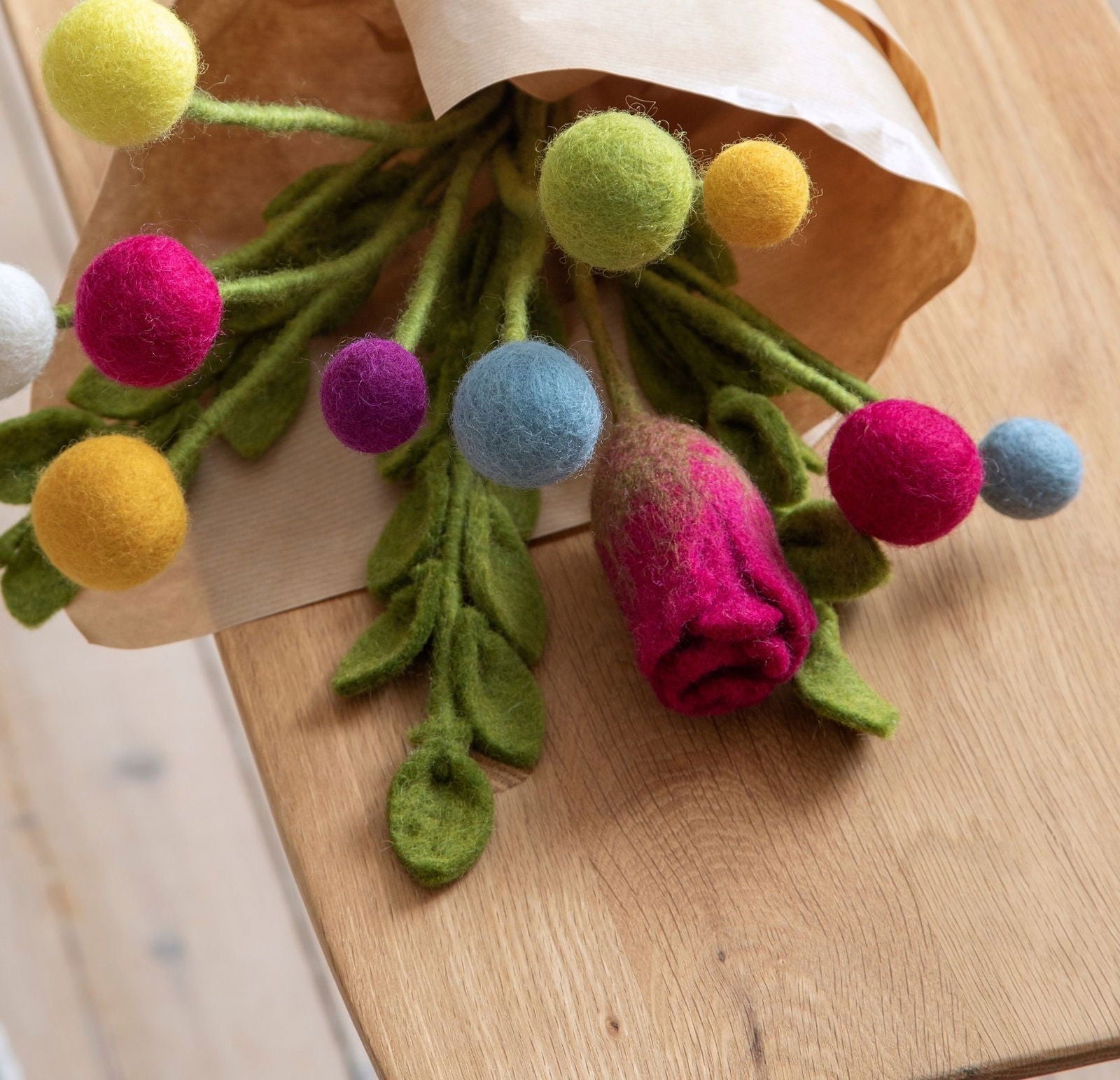Filtblomster – Blå, Lyseblå & Havblå – Sæt af 3
