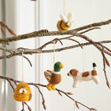 Felt Bee Hanging Decorations – Set of 7