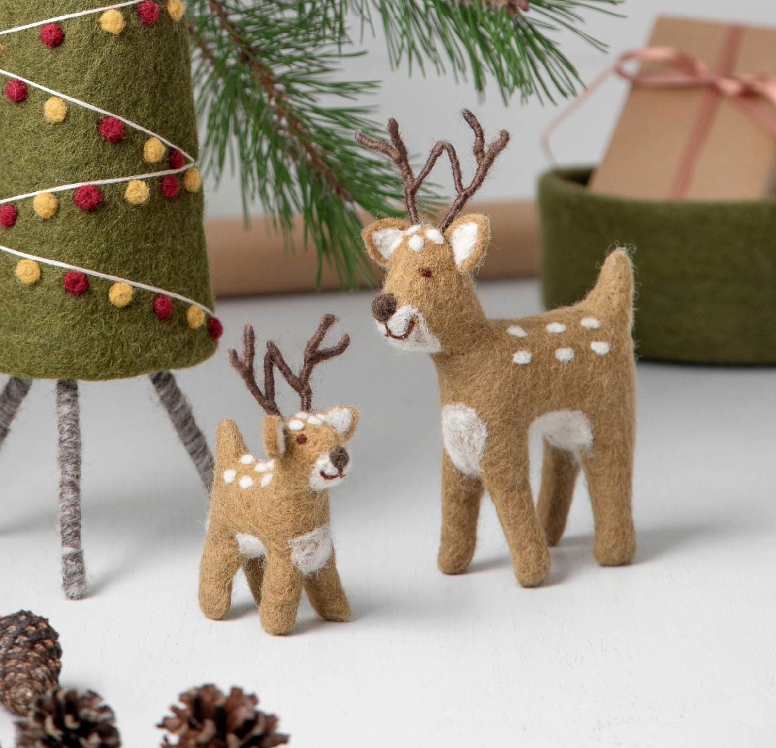 Christmas Deer Figures – Set of 2