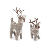 Graue Weihnachtsrentier-Figuren – 2er-Set