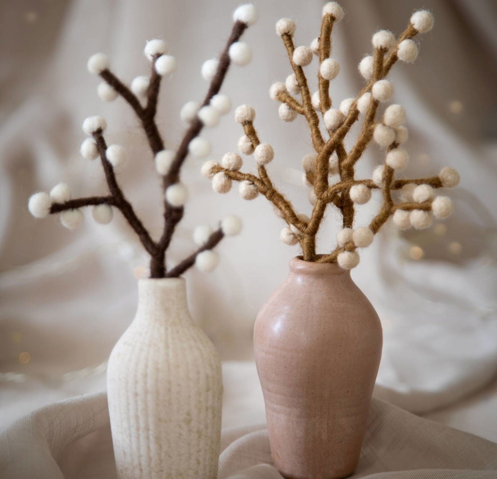 Mini Decorative Berry Branches – Set of 4