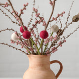 Filzblumen – 3er-Set – Kirschrosa
