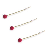 Filzblumen – 3er-Set – Kirschrosa