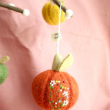 Felt Pumpkin Hanging Decorations – Set of 2