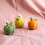 Mini Felt Pumpkin Hanging Decorations – Set of 3